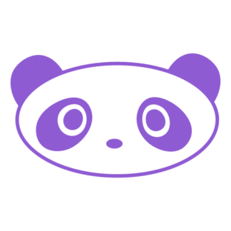 Oval Face Panda Decal (Lavender)